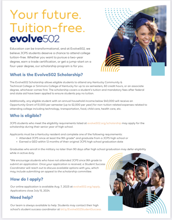 2024 Evolve502 Scholarship Information for Seniors